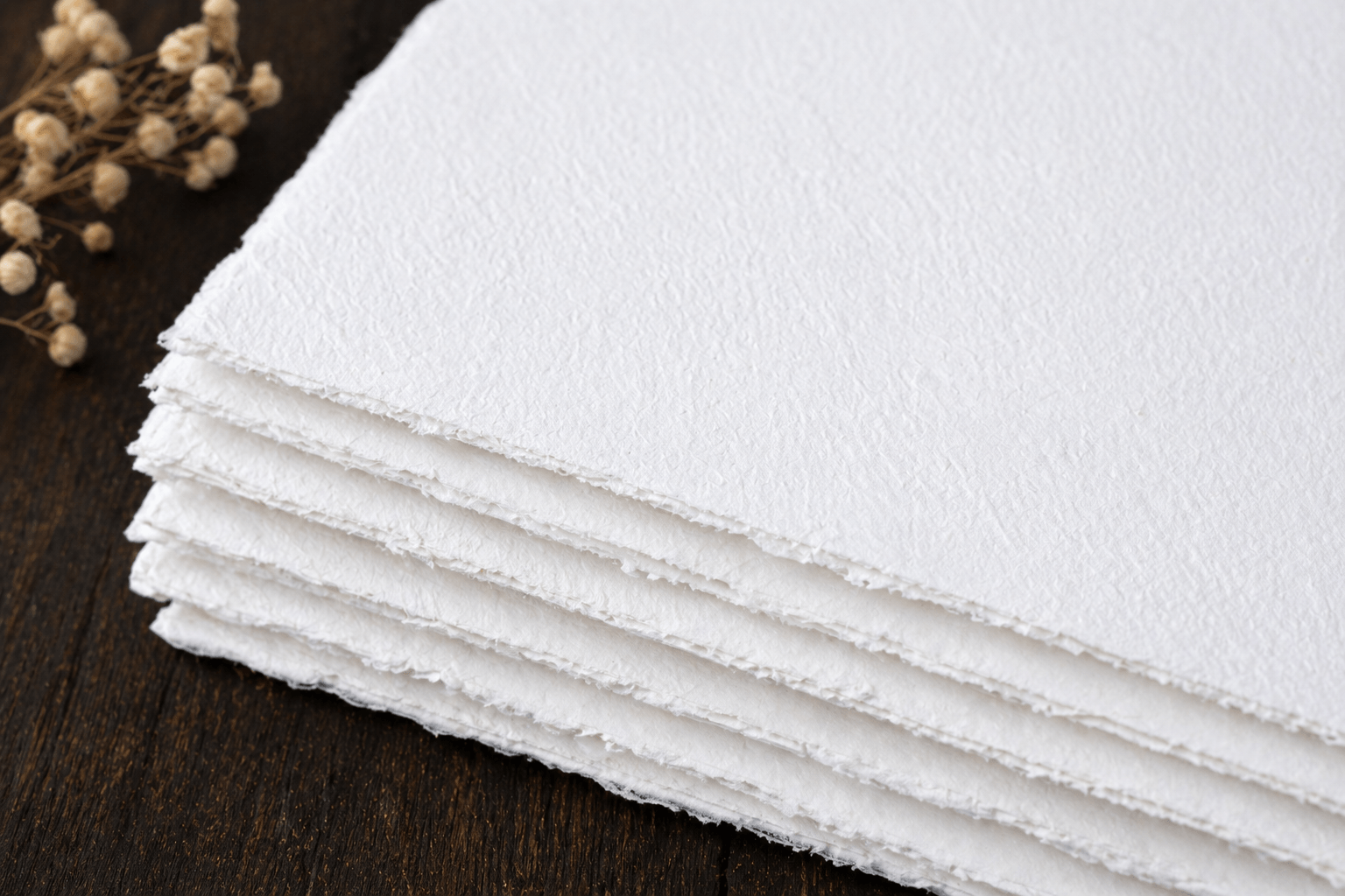 white deckle paper