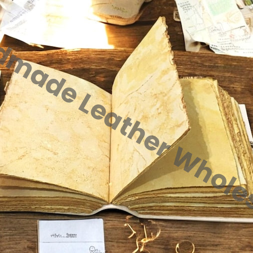 Adventures Leather Journal, Vintage Lock Grimoire, Buffalo Leather Sketchbook