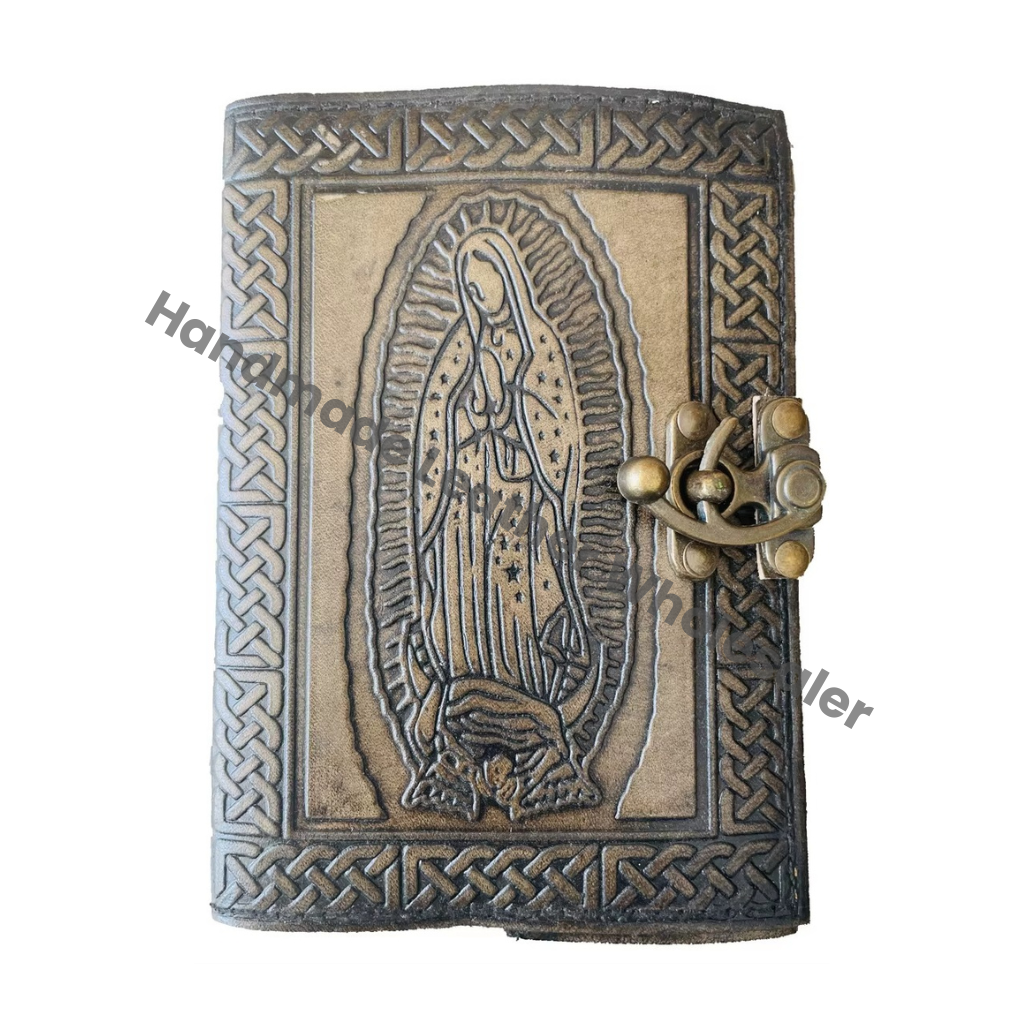 Ancient Egyptian Mummies Embossed Hardcover Leather Thermal Binding Notebook Journal-Recyclable Handmade Paper Unisex Gift
