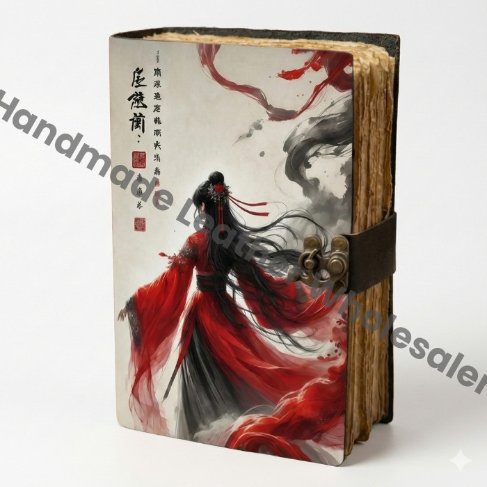 Ancient Style Grimoire, Thick Book of Shadows, Fantasy Art Journal, Vintage Looking Spell Book,