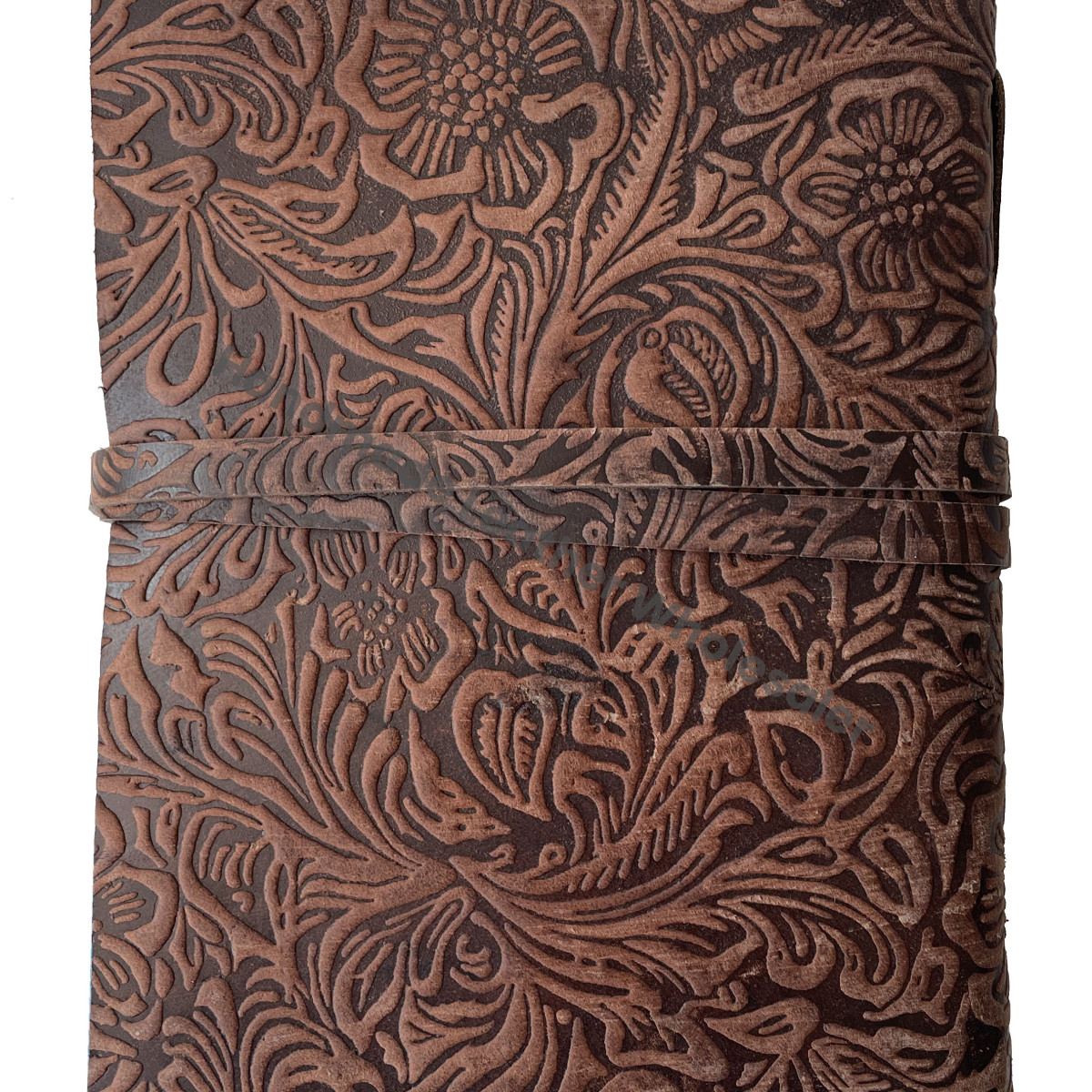 Antique Leather Address Book Unisex New Black Unlined Deckle Edge Eco-friendly Pages A4 Thermal Binding Custom Logo Gift