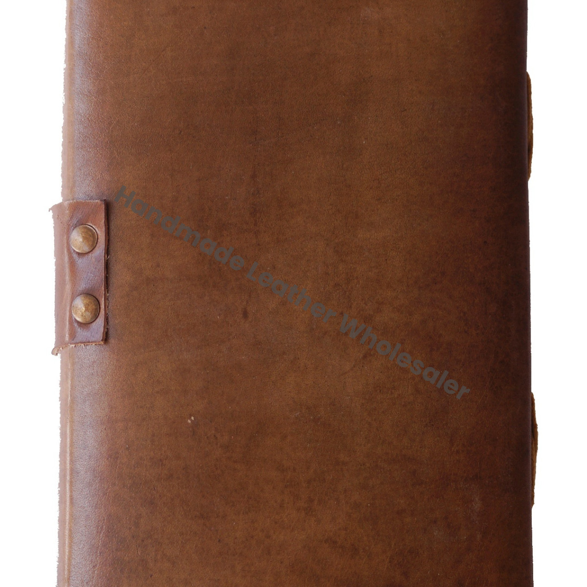 Antique Leather Thermal Binding Writing Pad Blue Stone Embossed Blank Unlined Paper Notebook Travel Thoughts Vintage Gift Men