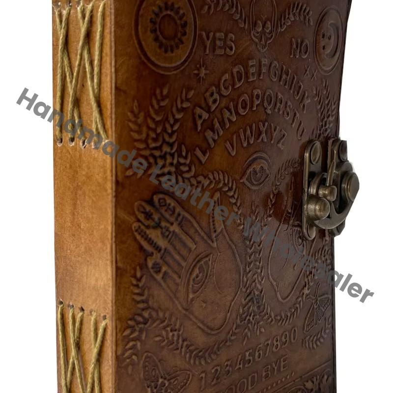 Antique Ouija Hardcover Leather Journal Spooky Spell Book Shadows Astonishing Design Handmade Deckle Edge Eco-friendly Paper