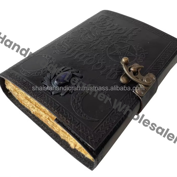 Book of Shadows Black Personalized Leather Address Book Colorful Hardcover Notebook My Hot Book Low Price Journal Handmade Blank