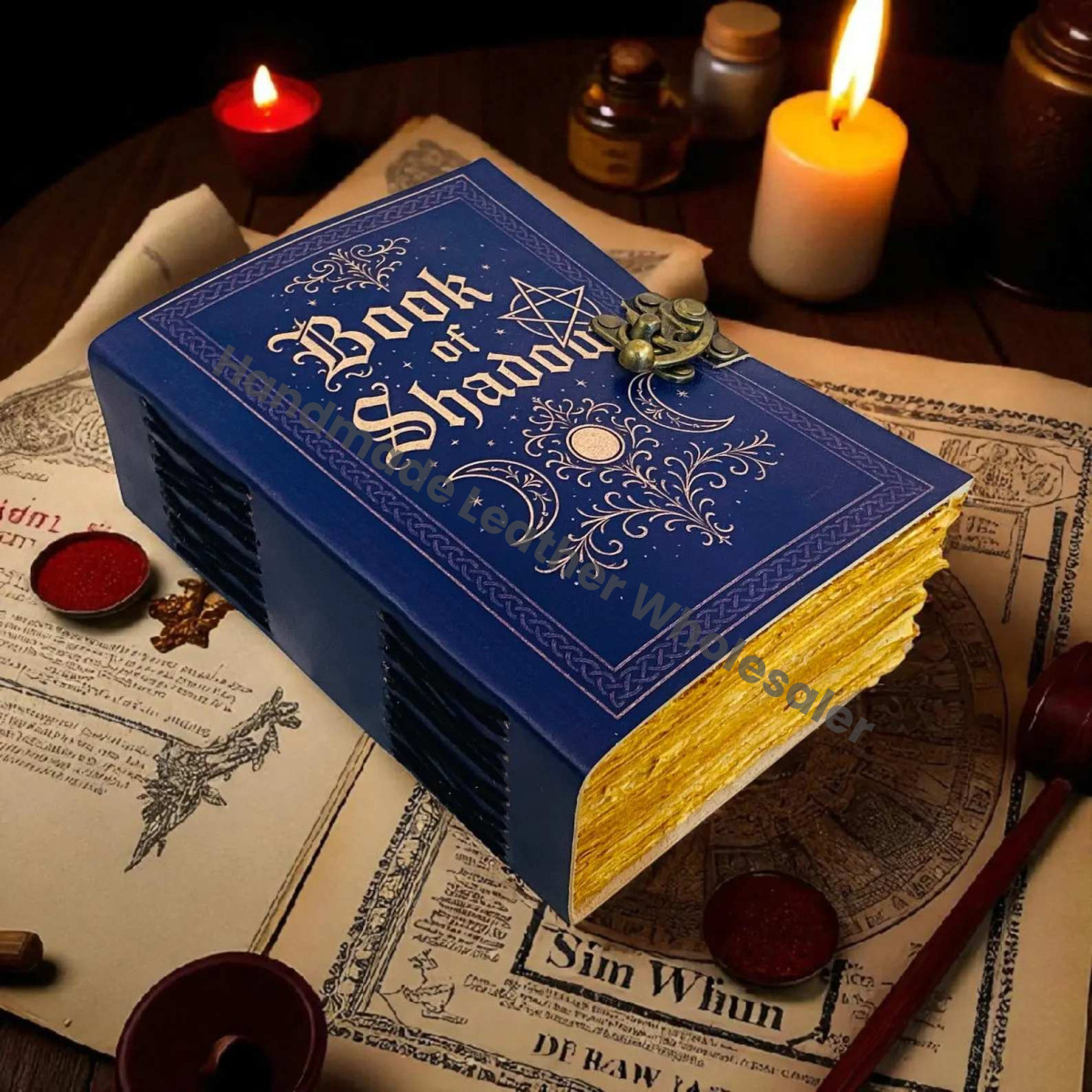 Book of Shadows: Leather Grimoire Blank spell book Witchcrafts Handmade journal