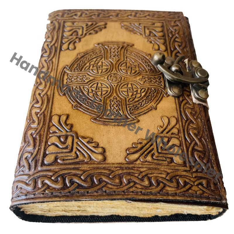Book of Shadows Leather Journal Celtic Handmade Personal Organizer Notebook for Collage Poetry Notebooks Bound Antique Diary