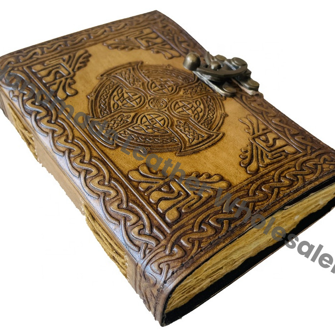 Book of Shadows Leather Journal Celtic Handmade Personal Organizer Notebook for Collage Poetry Notebooks Bound Antique Diary