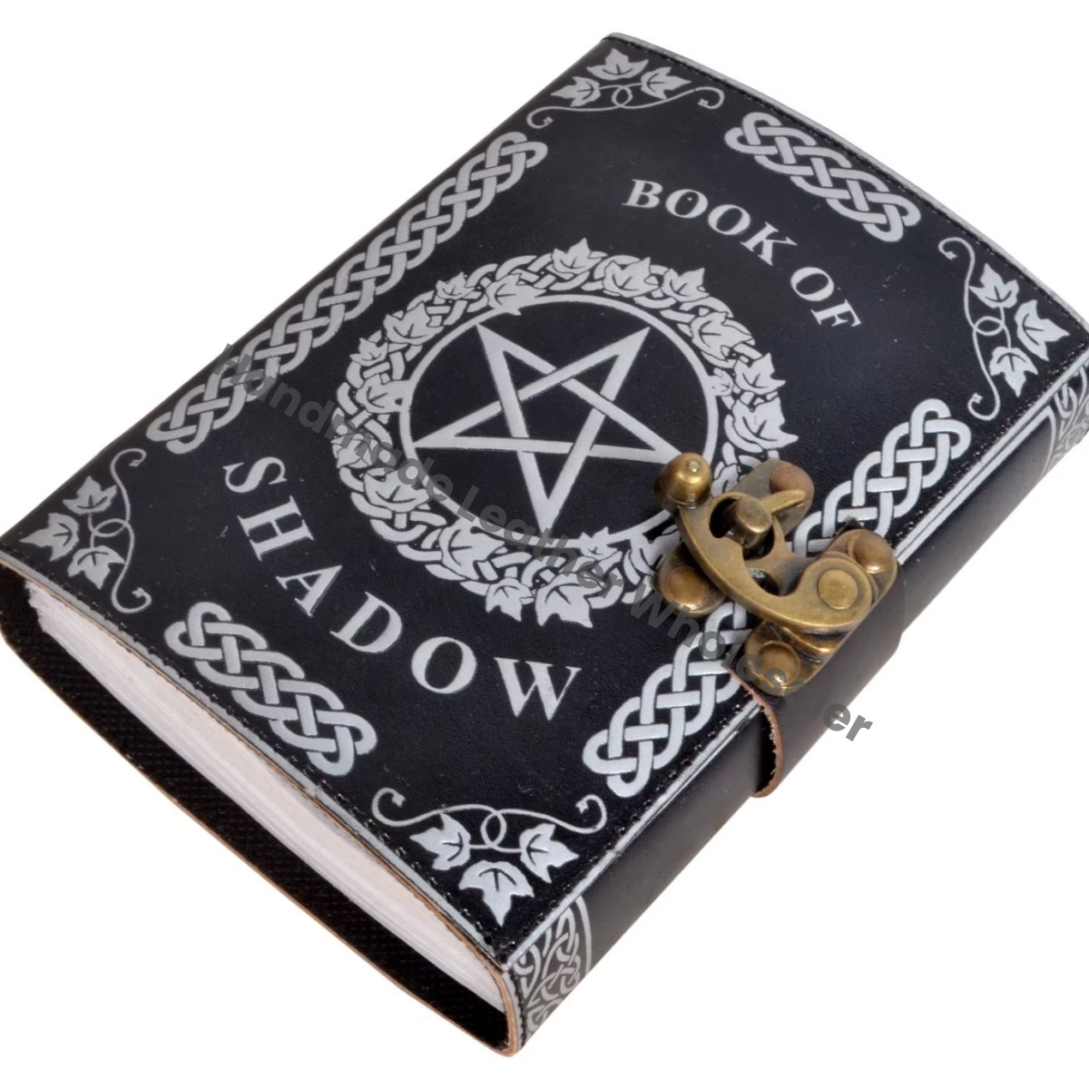 Book of Shadows Printed Silver with Black Hardcover Wholesaler Notebooks Classic Vintage Spell Books Sketchbook Gift for Women