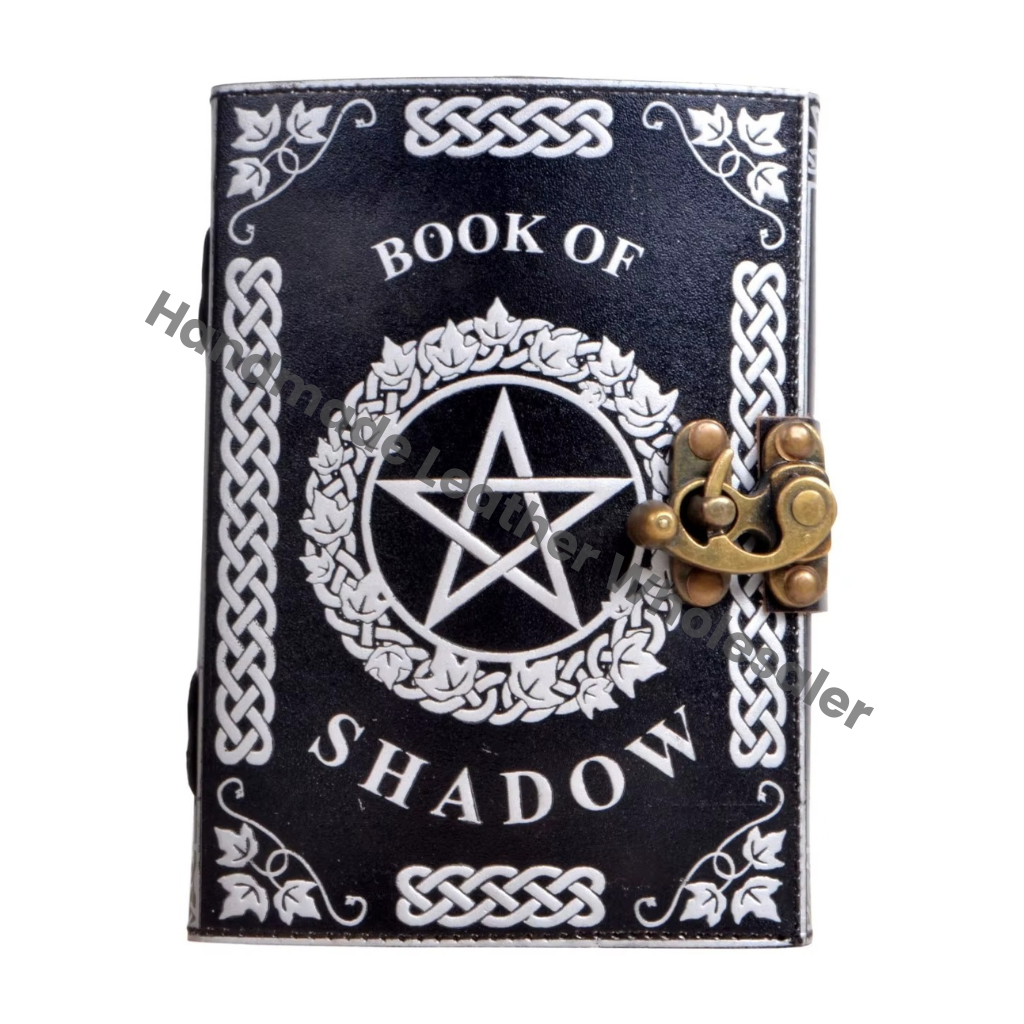 Book of Shadows Printed Silver with Black Hardcover Wholesaler Notebooks Classic Vintage Spell Books Sketchbook Gift for Women