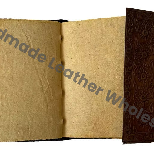 Book of Shadows Stone Leather Journal Spiral Binding Bound Custom Notebook with Craft Paper Cheap Price Blank Journal