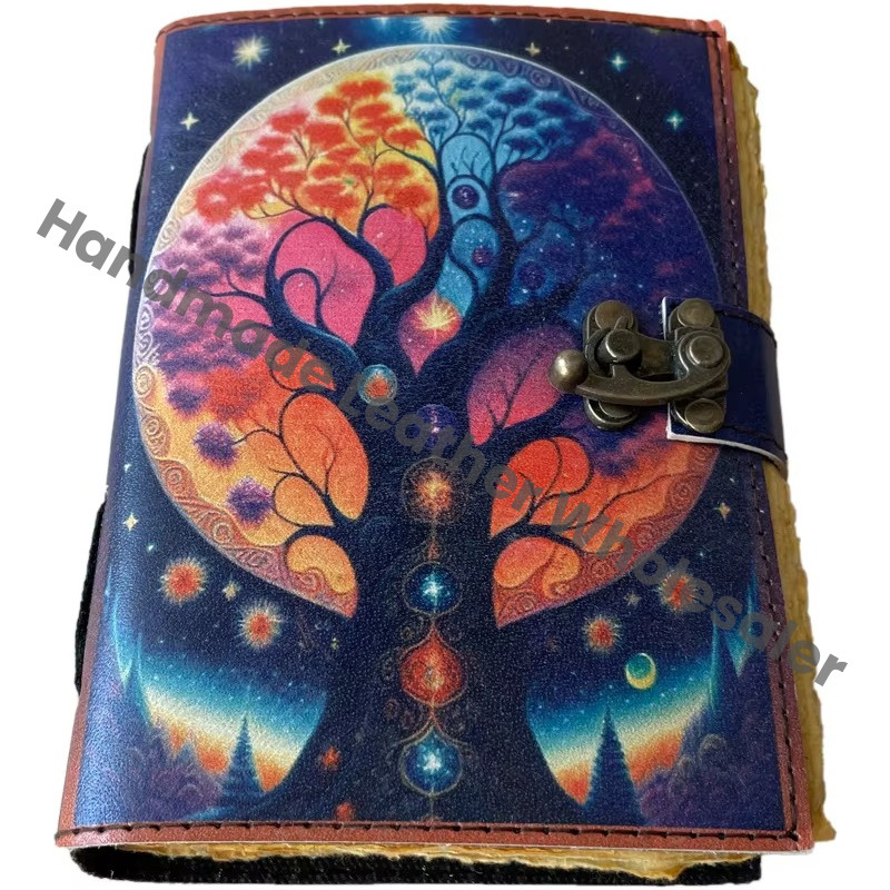 Book of Shadows Vintage Journals Deckle Art Paper Tree Life Leather Gift Book Wiccan Witchcraft Sketchbook Drawing Journal