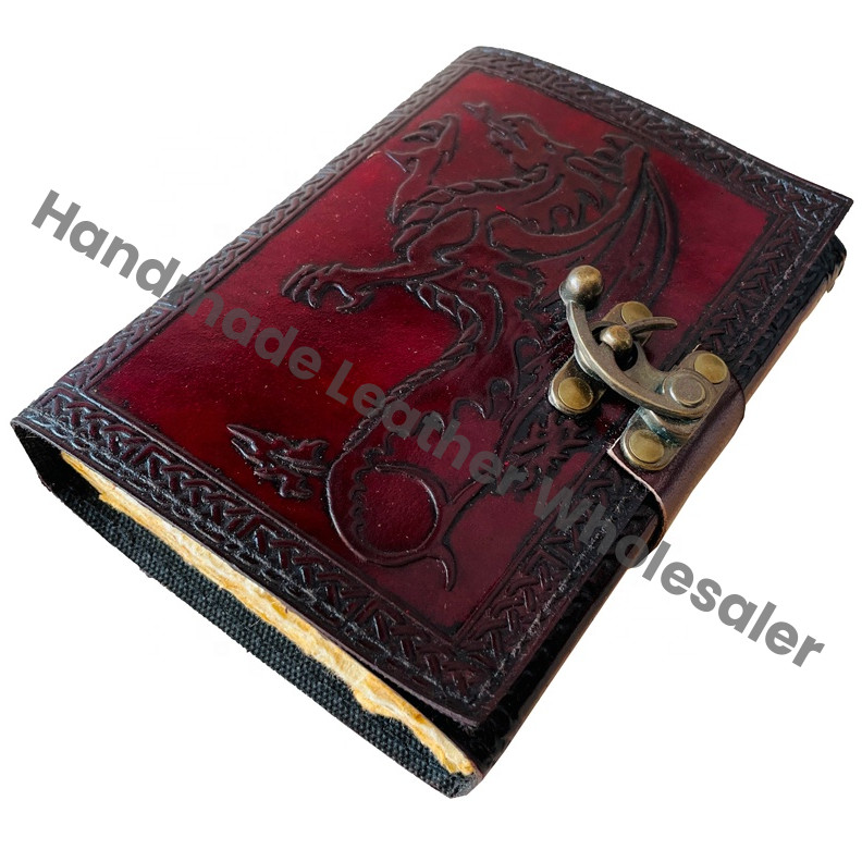 Book of Shadows Wholesaler Leather Journal for Women Dragon Vintage DND Sketchbook Deckle Old Pages Books Vintage Bound Diary