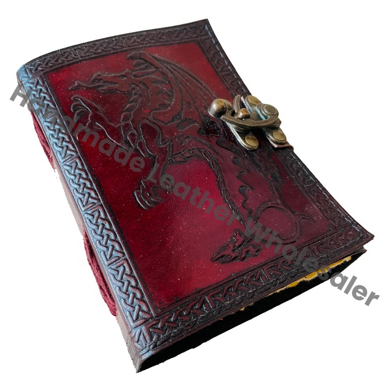 Book of Shadows Wholesaler Leather Journal for Women Dragon Vintage DND Sketchbook Deckle Old Pages Books Vintage Bound Diary
