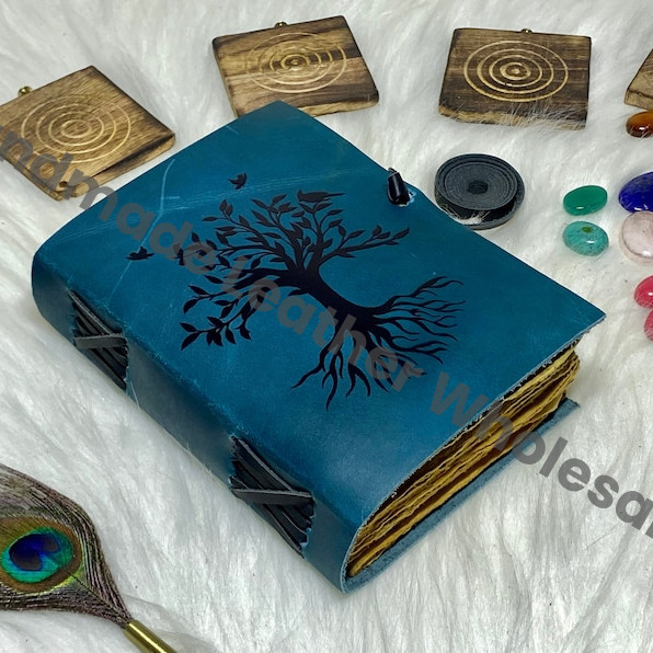 Tree of Life Leather Journal: Handmade Sketchbook, Spell Book