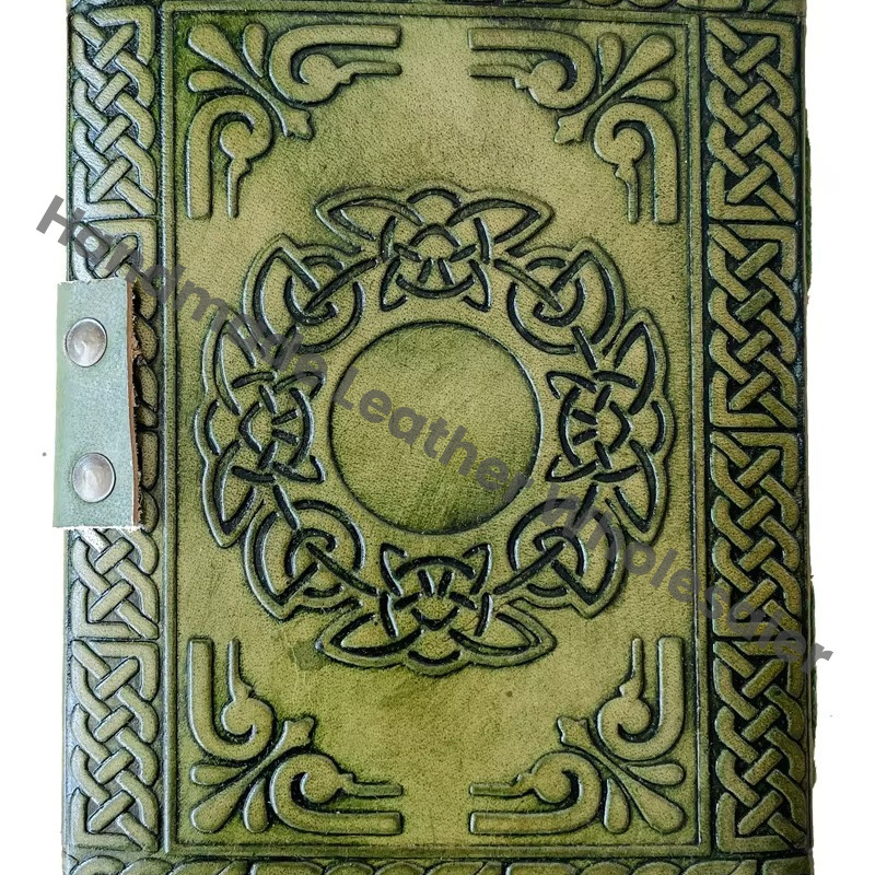 Book of Spells Mother Leather Bound Journal Deckle Edge Paper Daily Green Journal Antique Vintage Book for Men and Women