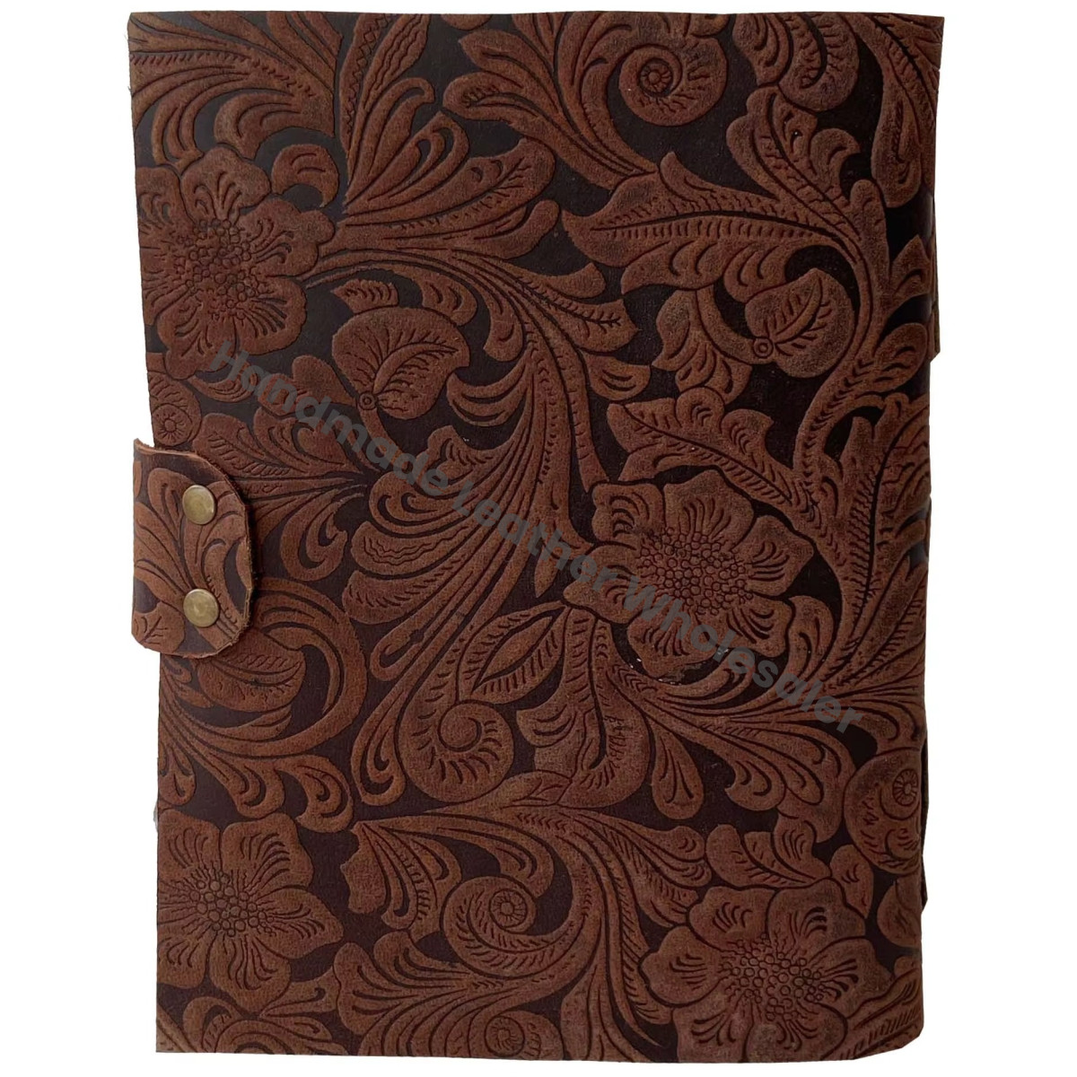 Brown Book Shadows Spiral Bound Antique Leather Journal Unisex Unlined Deckle Edge Recyclable Handmade Cotton Paper Pages