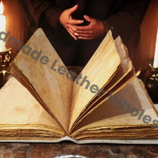 Capricorn Zodiac Leather Journal – Handmade Grimoire with Brass Lock