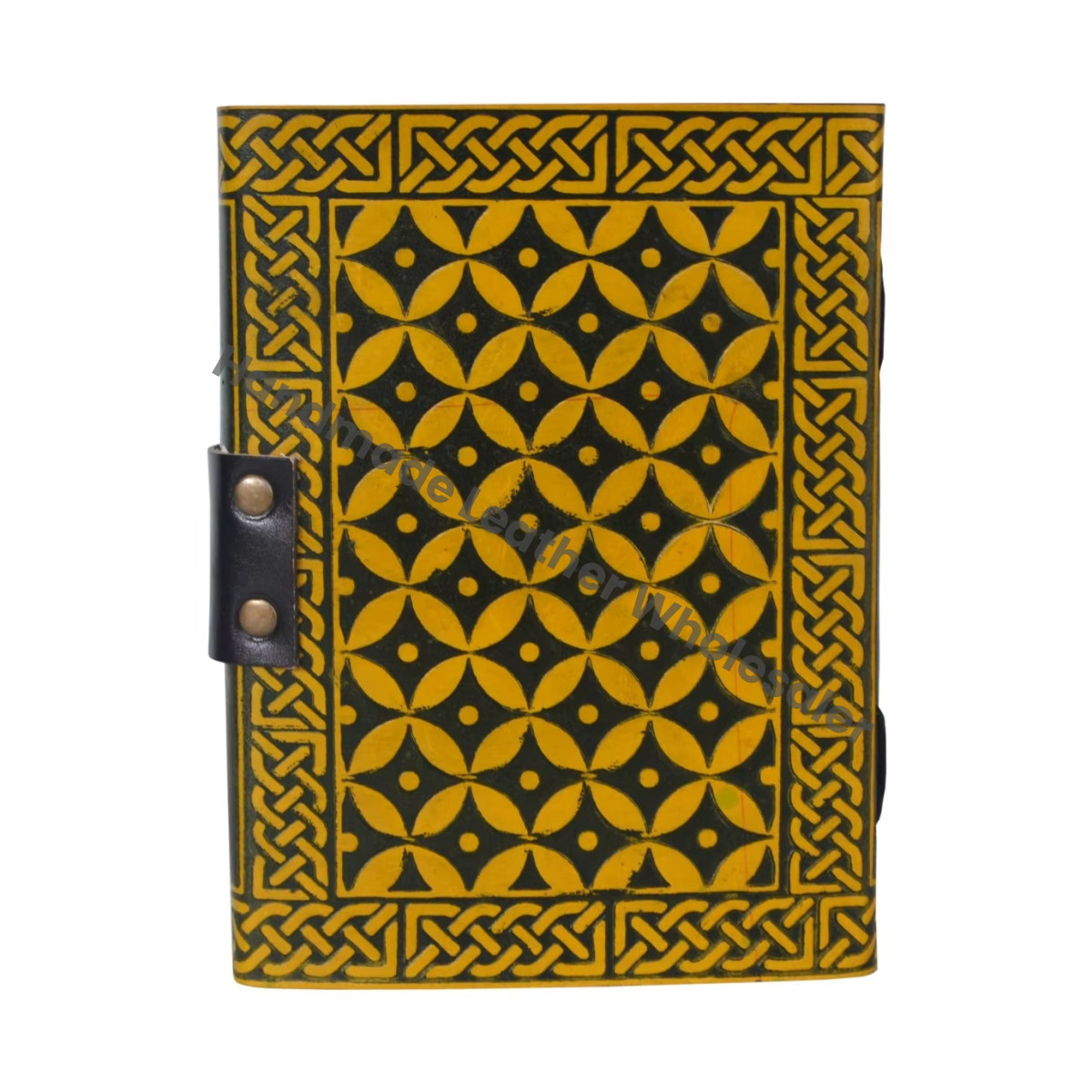 Celtic Knot Vintage Handmade Leather Hardcover Journal-Large Size Custom Logo Notebook Recyclable Handmade Paper Gift