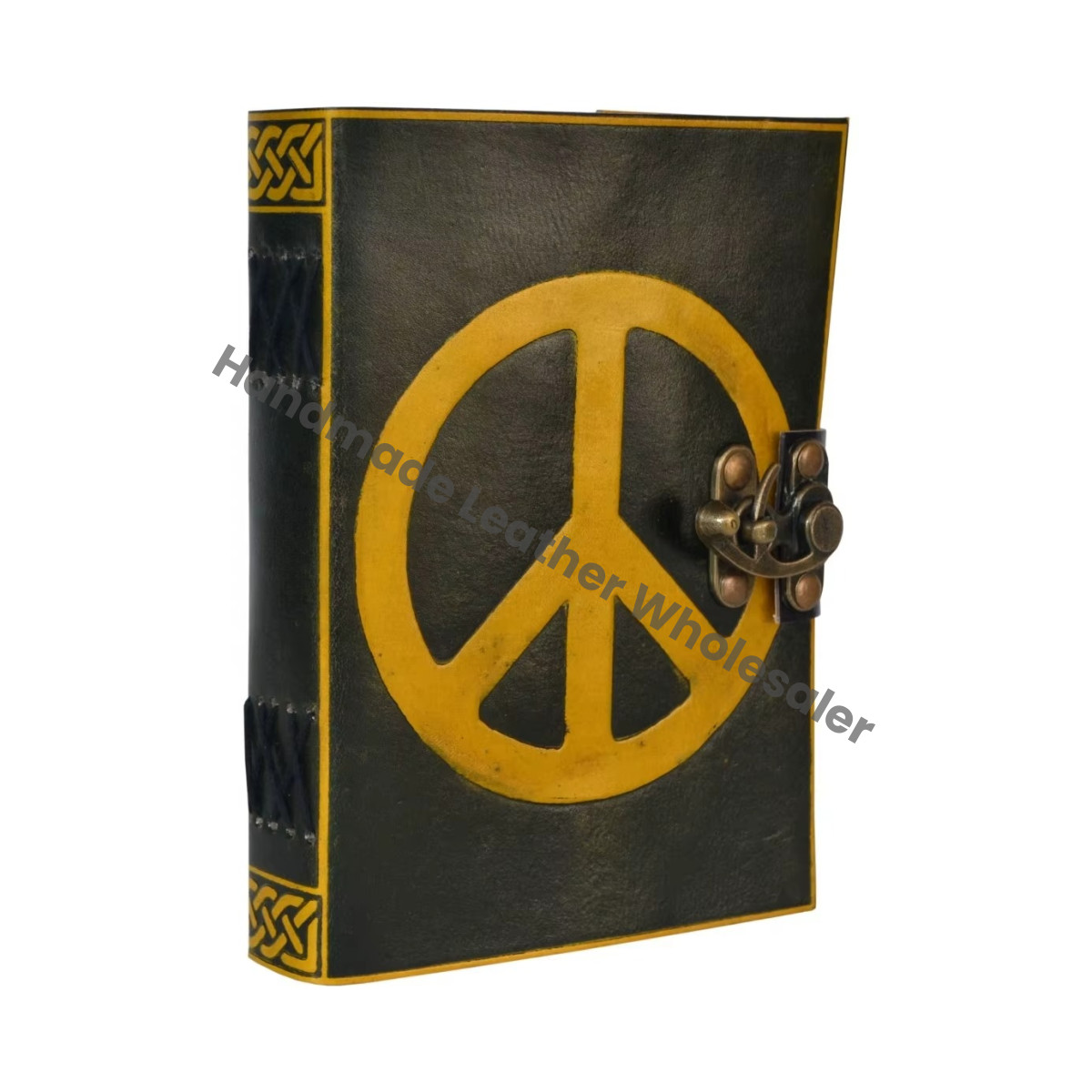 Celtic Knot Vintage Handmade Leather Hardcover Journal-Large Size Custom Logo Notebook Recyclable Handmade Paper Gift