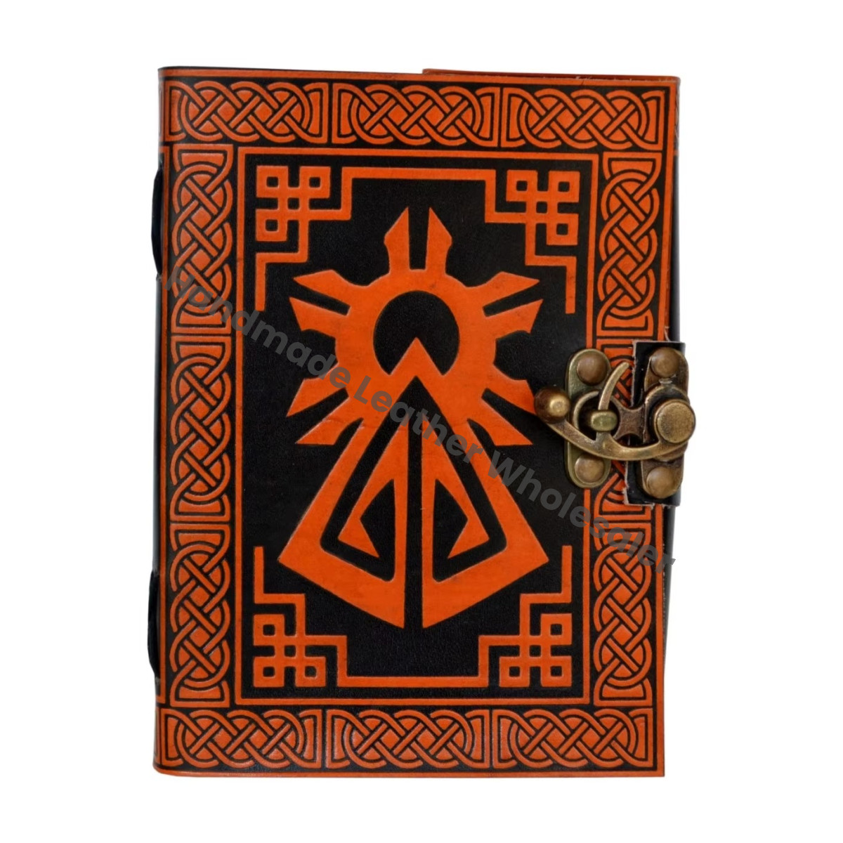 Celtic Leather Journal Book Shadows Sketchbook Handmade Large Gift Travel Planner Thermal Binding Hardcover Diary
