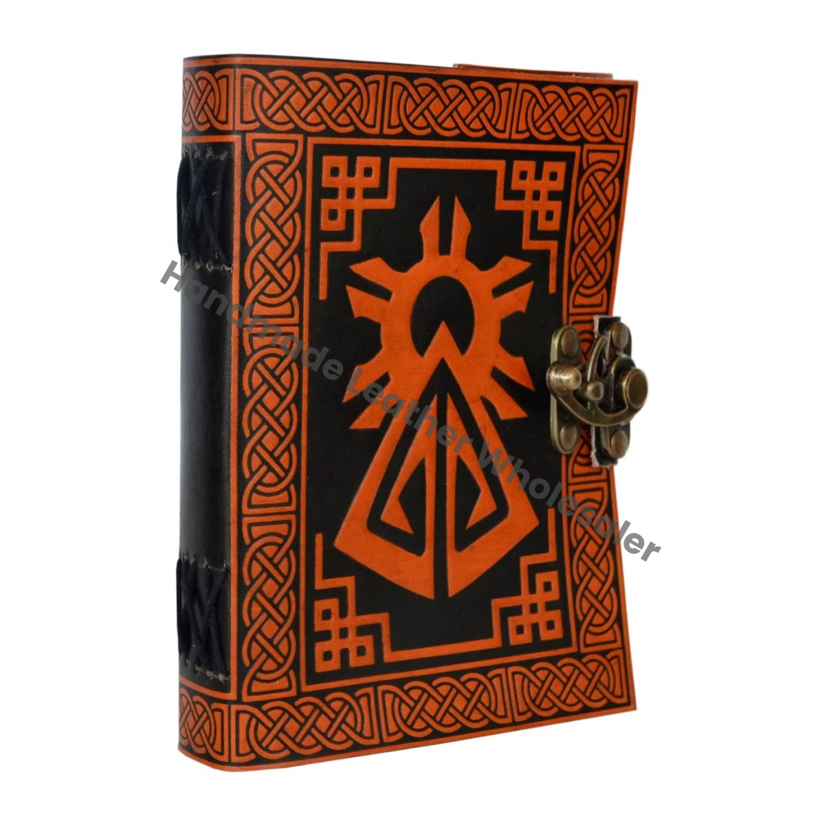 Celtic Leather Journal Book Shadows Sketchbook Handmade Large Gift Travel Planner Thermal Binding Hardcover Diary