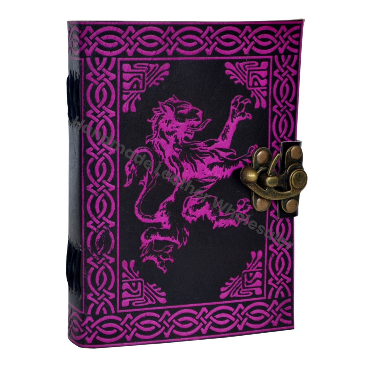 Celtic Lion Leather Journal Dairy Classic Cover Personalized Cotton Paper Bound Antique Leather Gift Custom Logo Drawing
