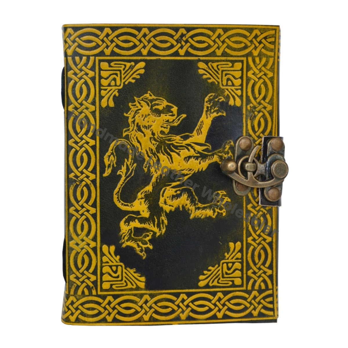 Celtic lion Leather Journal Hard Cover Personalized Dairy Classic Cotton Paper Bound Antique Leather Book For Sketching Drawing