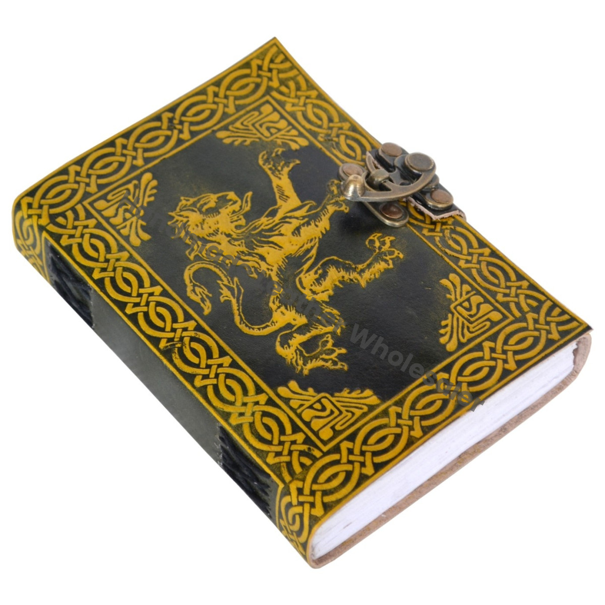 Celtic lion Leather Journal Hard Cover Personalized Dairy Classic Cotton Paper Bound Antique Leather Book For Sketching Drawing