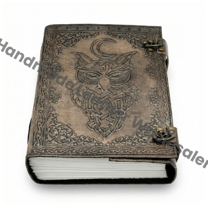 Celtic Owl Leather Journal: Handmade Book of Shadows