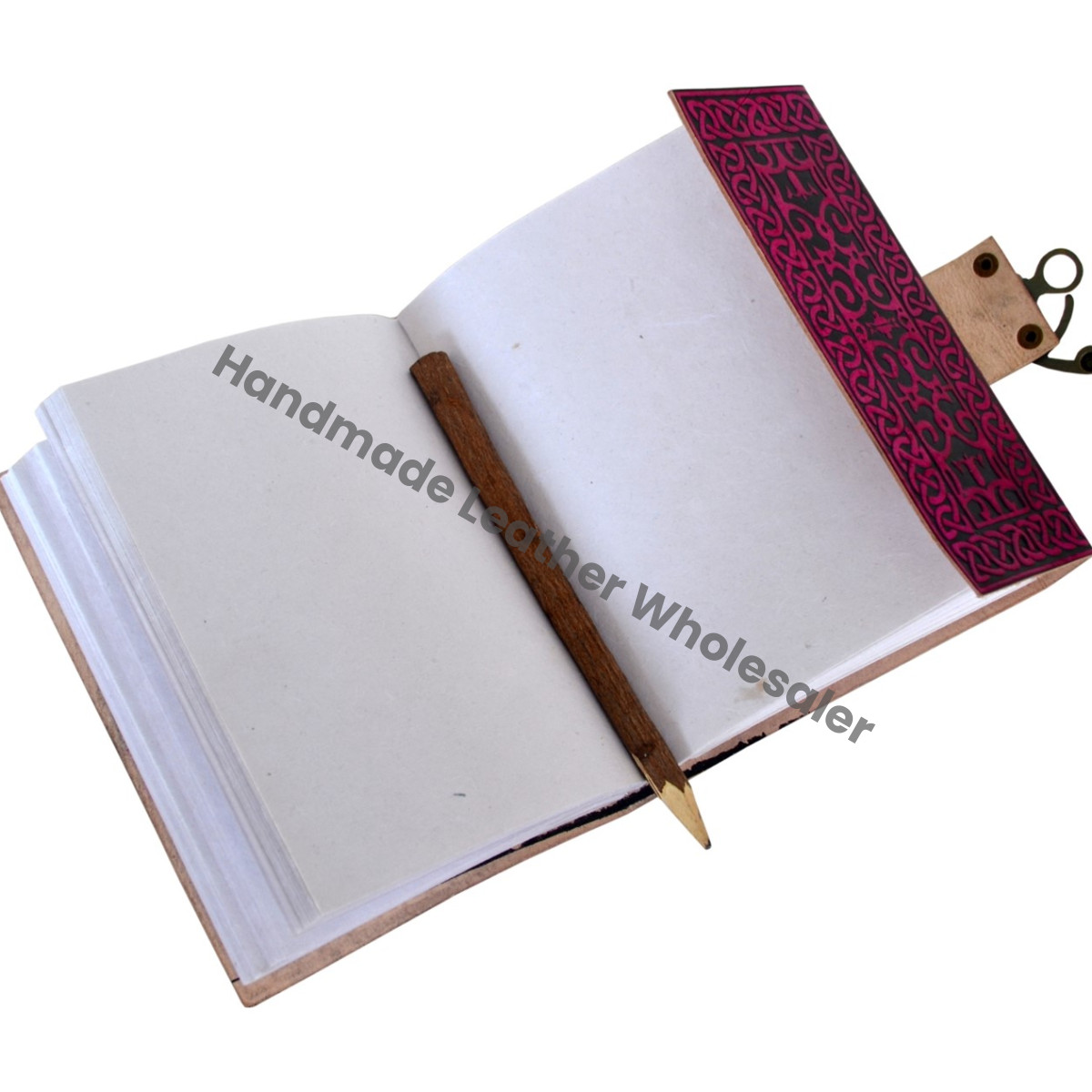 Celtic Vintage Notebook Leather Bound Journal with Shadows Spell Cotton Paper Thermal Binding Planner and Diary Book