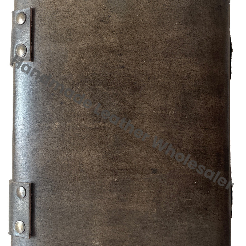 Charcoal Leather Journal Pentagram Notebook Hardcover Custom Design Planner Antique Book Spiral Diary Recyclable Handmade