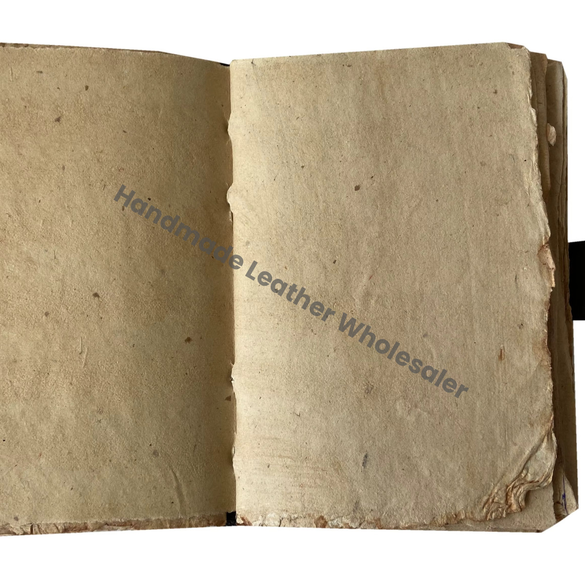 Charcoal Vintage Personalized Custom Design Leather Hardcover Diary with Deckle Paper -Perfect Gift