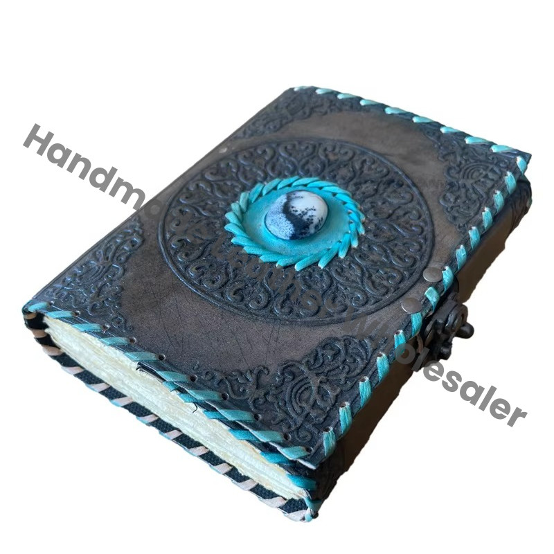 Classic Vintage Spell Book Shadows Leather Hardcover Custom Logo Notebooks Sketchbook Gift Women Artist Diary Planner Handmade