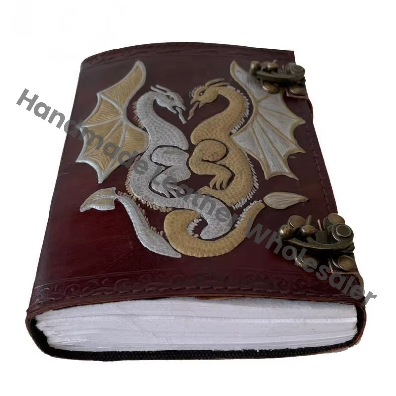 Creative Custom Logo Genuine Leather Hardcover Notebook Eco-friendly Paper Constellation Happy Planner Daily Gift Bound Journal