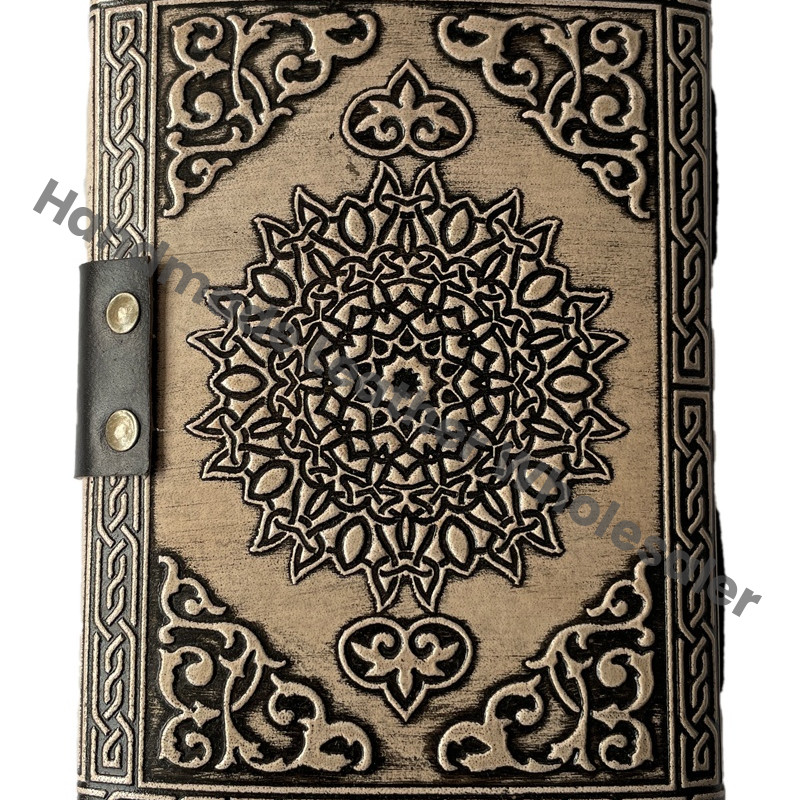 Custom Celtic Leather Hardcover Journal with Recyclable Handmade Paper Travel Notebook for Artists Students Best Gift