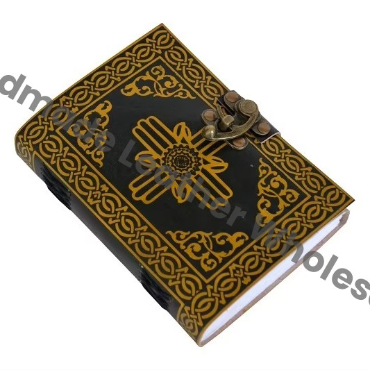 Custom Leather Address Book Embossed Cross Vintage Leather Handmade Eco-friendly Paper Customized Travel Sketchbook Gift