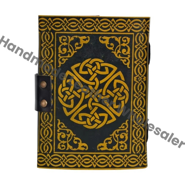Custom Leather Address Book Embossed Cross Vintage Leather Handmade Eco-friendly Paper Customized Travel Sketchbook Gift