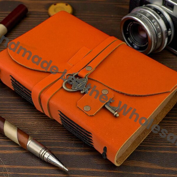 Custom Leather Journal Handmade Diary | Vintage Blank Antique Paper Notebook for Writers