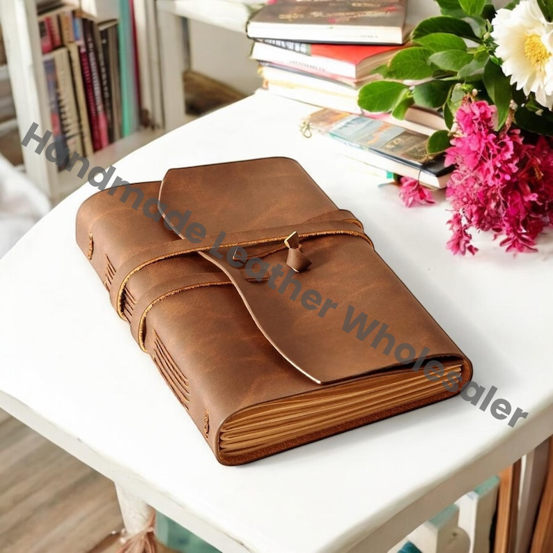 Custom Leather Journal with Name – Personalized Handmade Diary, Lined Notebook Gift for Men Women, Travel Writing Book for Him Her