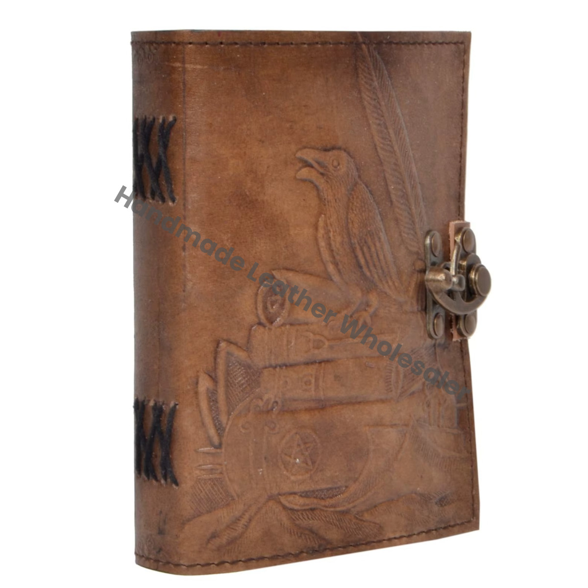 customize hardcover leather personalized journal crow design notebook diary leather journal Creative Note Books Custom Logo