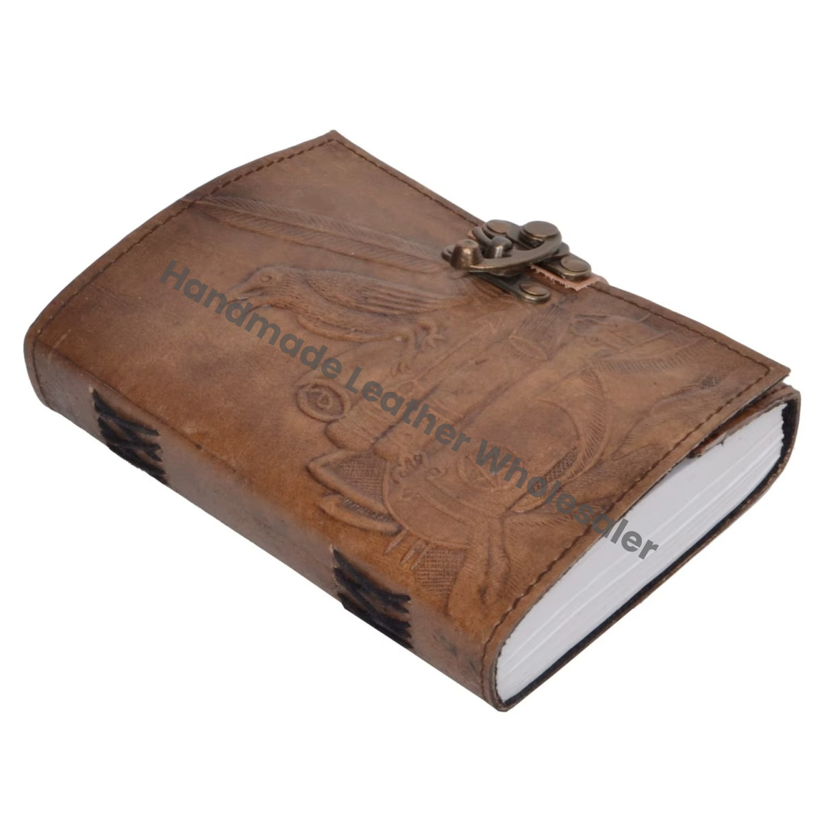 customize hardcover leather personalized journal crow design notebook diary leather journal Creative Note Books Custom Logo