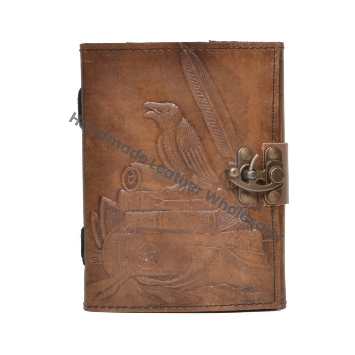 customize hardcover leather personalized journal crow design notebook diary leather journal Creative Note Books Custom Logo