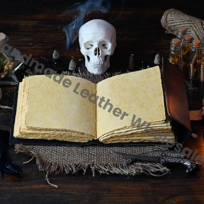 Darkhold Grimoire Book of Damned The Book of Sin Gothic Blank Spell Book of Shadow Leather Journal Scarlet Witch Prop Merchandise Evil Book