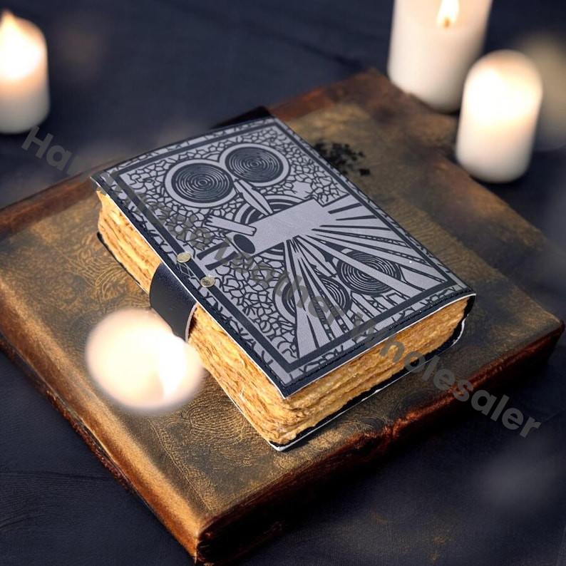 Darkhold Leather Grimoire Journal: Darkhold Book of Shadows, Blank Spell Book