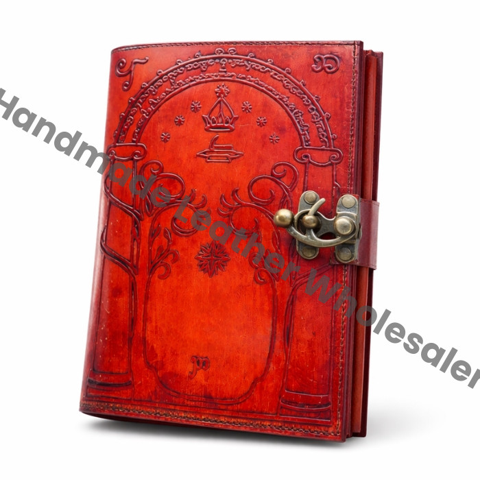 Doors of Durin Grimoire – Tolkien Lord of the Rings Leather Journal | Handmade Fantasy Notebook | Book of Shadow | Unique Gift for Christmas