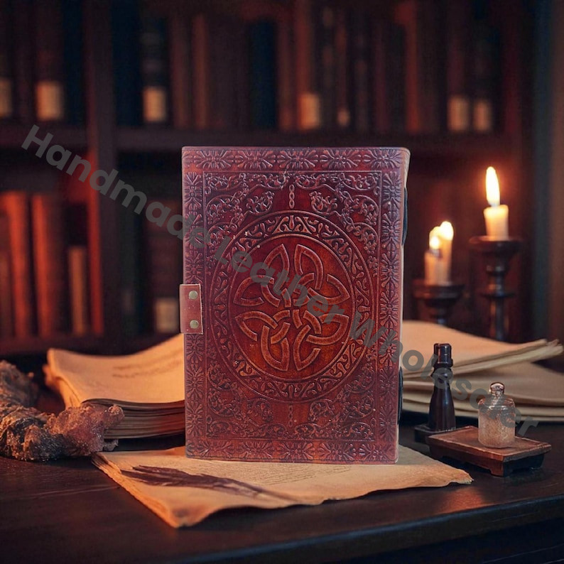 Doors of Durin Grimoire – Tolkien Lord of the Rings Leather Journal | Handmade Fantasy Notebook | Book of Shadow | Unique Gift for Christmas