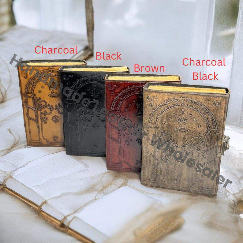 Doors of Durin Leather Journal: Tolkien Lord of the Rings Notebook