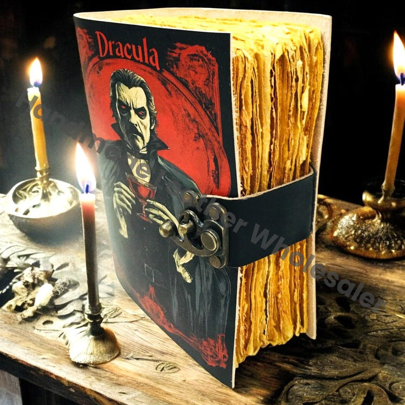 Dracula Vegan Leather Journal – Gothic Sketchbook