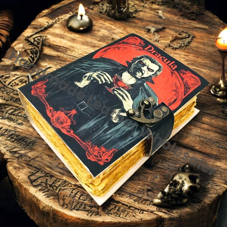 Dracula Vegan Leather Journal – Gothic Sketchbook