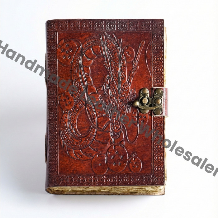 Dragon Ball Z Shenron Embossed Leather Journal: Handmade Grimoire